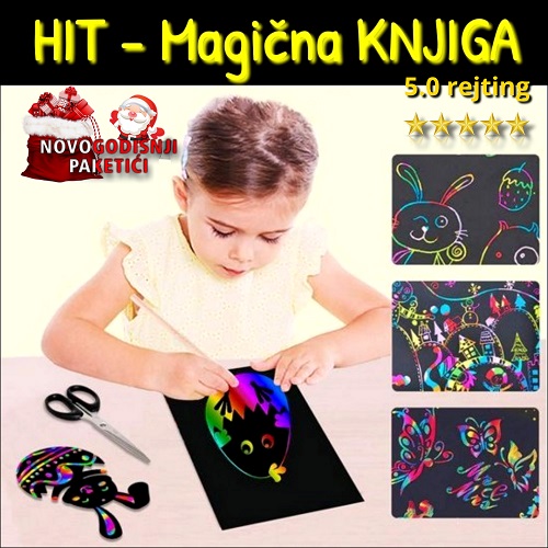 Magična knjiga-bojanka! Bez bojica , samo grebanjem! - Slika 4