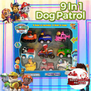 PAW PATROL Autići Sa Kucama 9 komada - Patrolne Šape