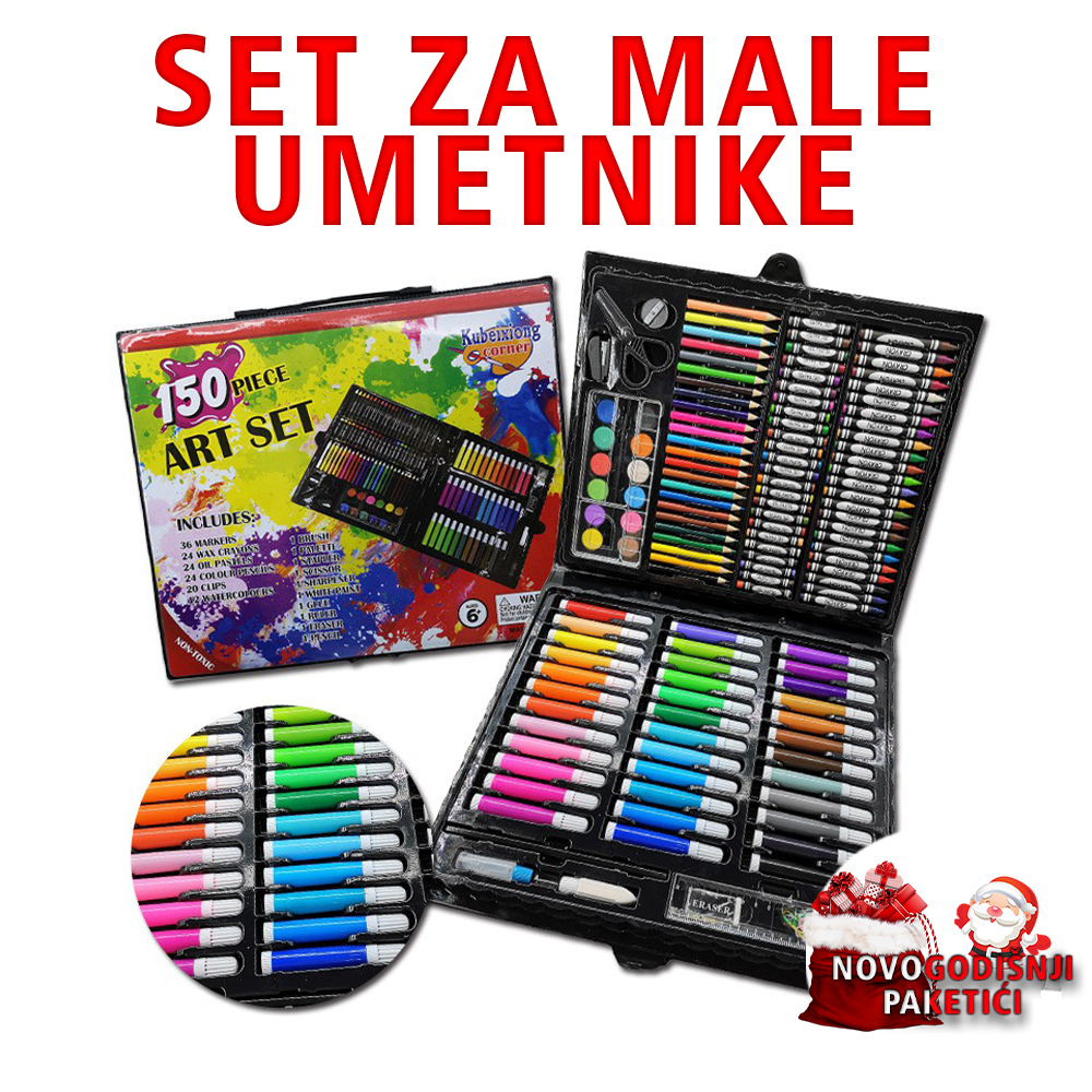 Umetnički Kofer - Kreativni Set Bojica I Flomastera - Slika 5