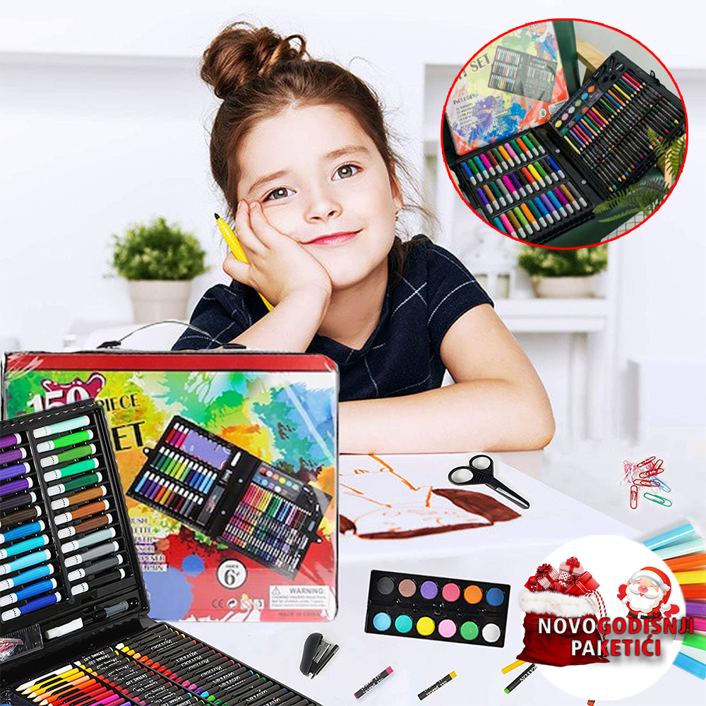 Umetnički Kofer - Kreativni Set Bojica I Flomastera