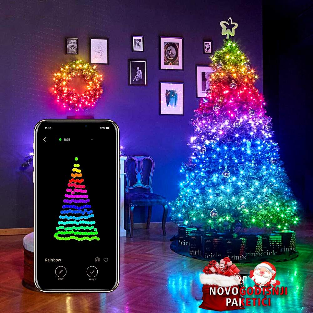 Pametne sijalice za jelku sa mobilnom aplikacijom Bluetooth LED lampice