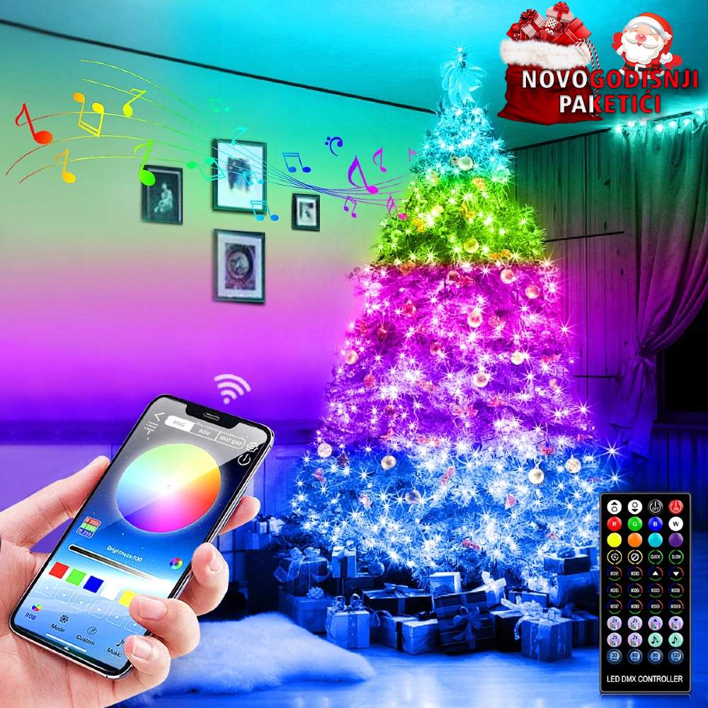 Pametne sijalice za jelku sa mobilnom aplikacijom Bluetooth LED lampice - Slika 3